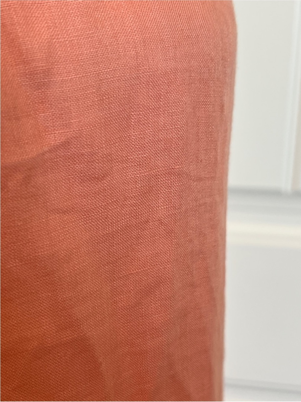 Eileen Fisher Soft Peach Linen Cami Dress - Picture 6 of 14